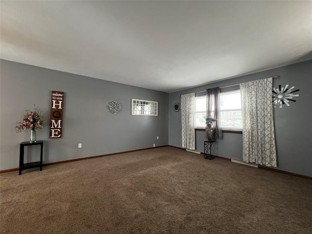 view of carpeted spare room