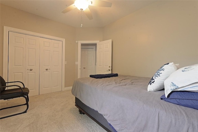 8280 Shore Dr, Fairview, PA 16415 - carpeted bedroom with a closet and a ceiling fan