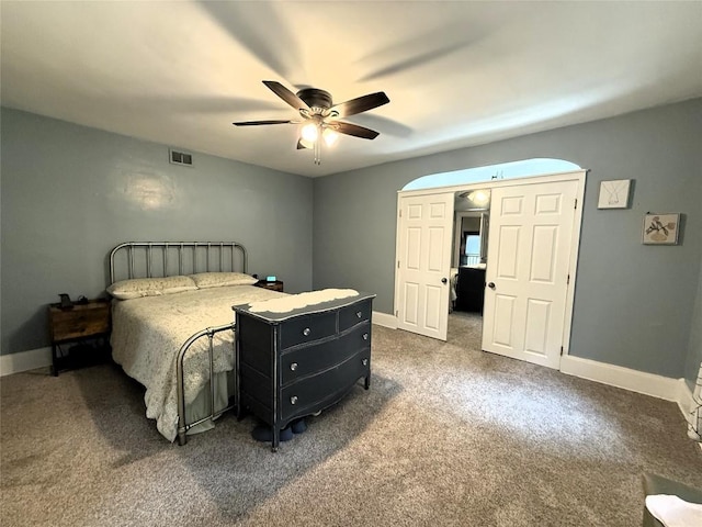 566 Walnut St, Meadville, PA 16335 - carpeted bedroom with a ceiling fan and baseboards