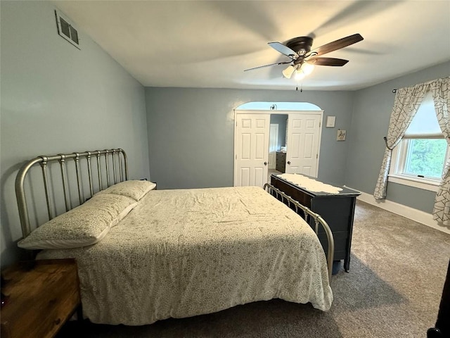 566 Walnut St, Meadville, PA 16335 - bedroom with carpet flooring and a ceiling fan