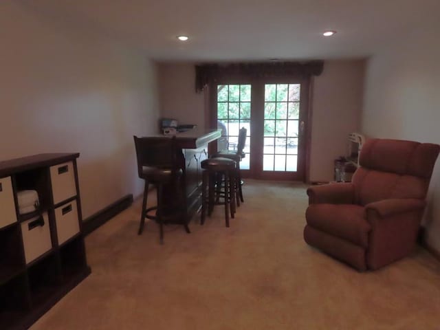12930 Park Lane Dr, Meadville, PA 16335 - carpeted dining room featuring recessed lighting