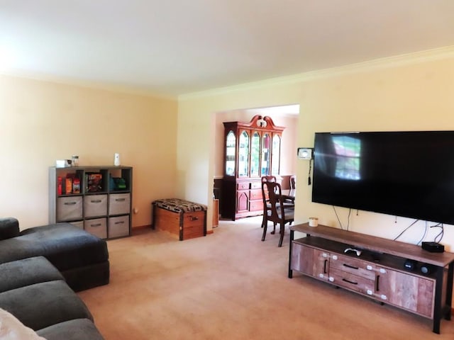 12930 Park Lane Dr, Meadville, PA 16335 - living room with crown molding and carpet floors