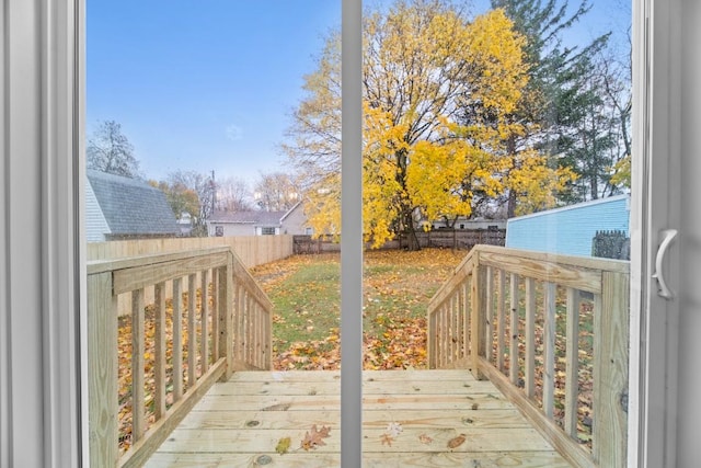 view of wooden deck