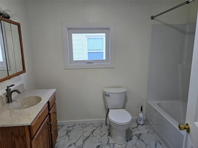 922 E 9th St, Erie, PA 16503 - full bath featuring vanity, marble look tile flooring, and bathtub / shower combination