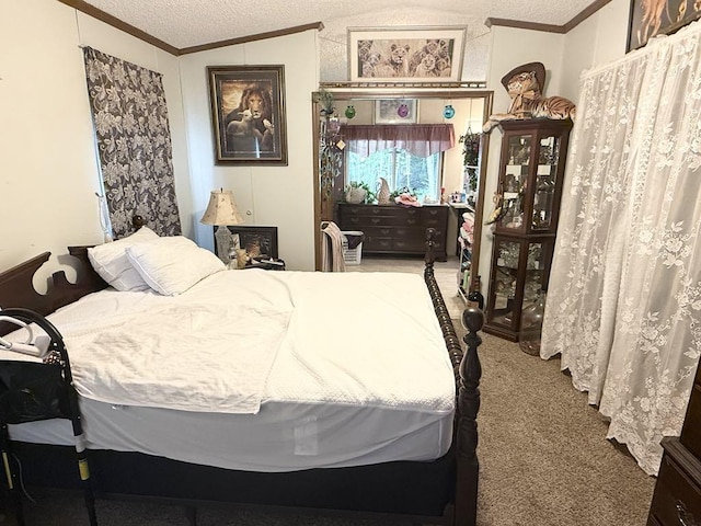 702 Skyline Dr, Mckean, PA 16426 - carpeted bedroom featuring ornamental molding and a textured ceiling