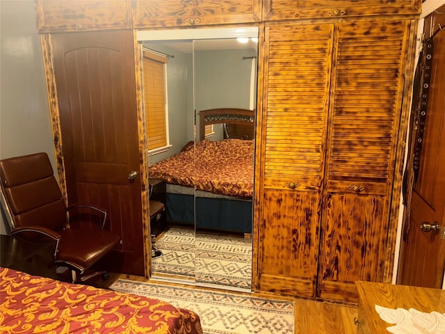 bedroom featuring a closet