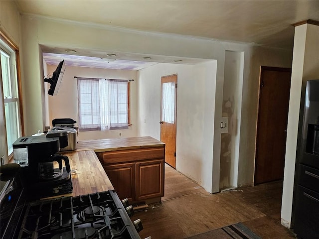 kitchen with wood counters