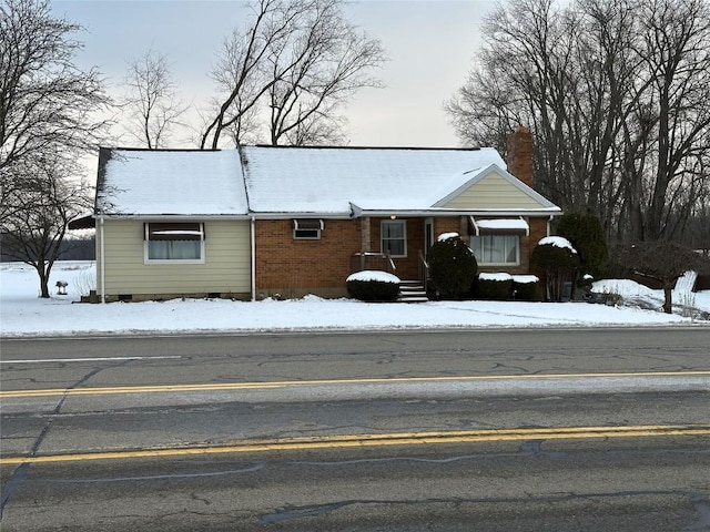 view of single story home