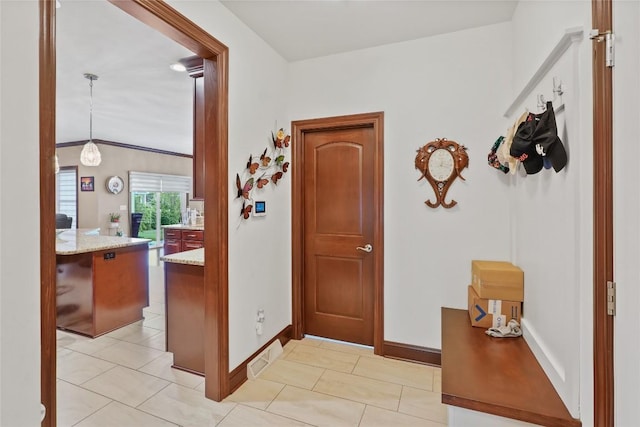 5640 Bear Run Cir, Fairview, PA 16415 - hallway featuring baseboards and light tile patterned flooring