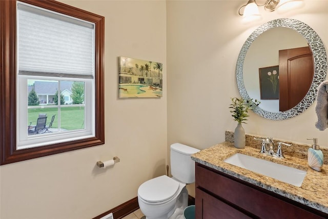 5640 Bear Run Cir, Fairview, PA 16415 - bathroom with vanity, toilet, and baseboards