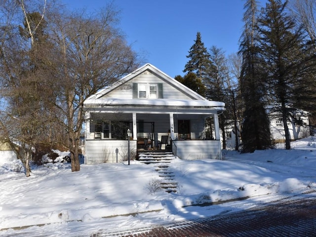 view of front of home with a porch