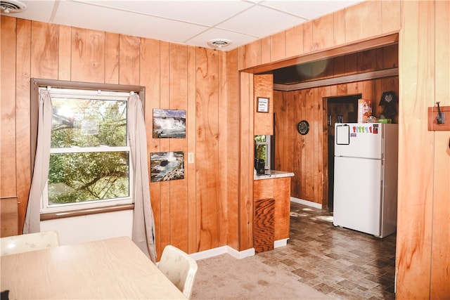 212 Main St, Jamestown, PA 16134 - dining space featuring wooden walls and baseboards
