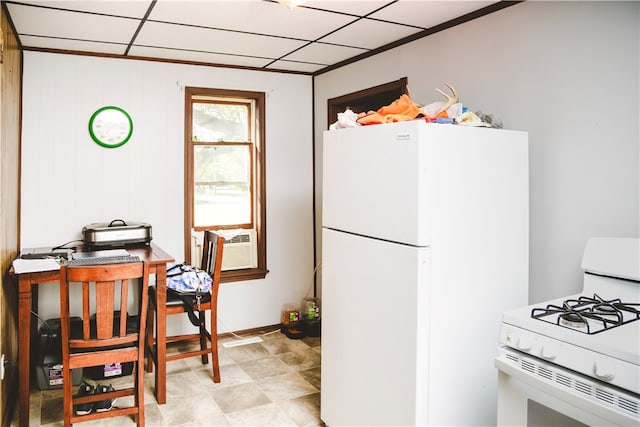 212 Main St, Jamestown, PA 16134 - kitchen featuring white appliances and cooling unit
