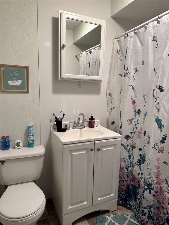 212 Main St, Jamestown, PA 16134 - full bathroom featuring vanity, tile patterned floors, and curtained shower