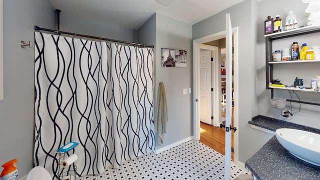 bathroom with vanity