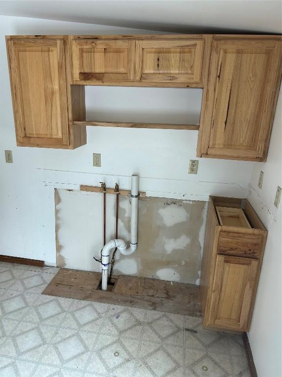 kitchen with light floors