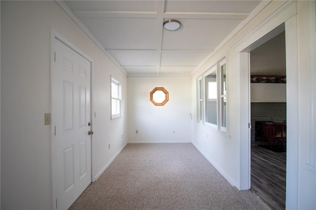 interior space with plenty of natural light and carpet floors