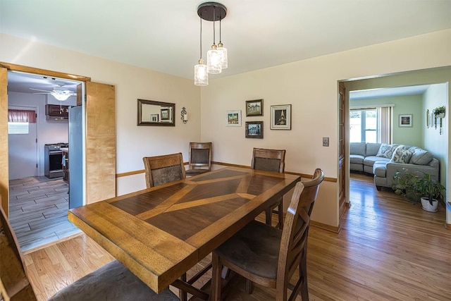 2548 E 32nd St, Erie, PA 16510 - dining space featuring wood finished floors and a ceiling fan