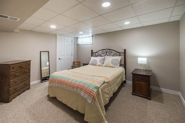 2548 E 32nd St, Erie, PA 16510 - bedroom featuring light colored carpet, a drop ceiling, and recessed lighting