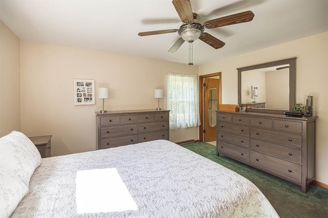 2548 E 32nd St, Erie, PA 16510 - bedroom featuring ceiling fan and dark carpet