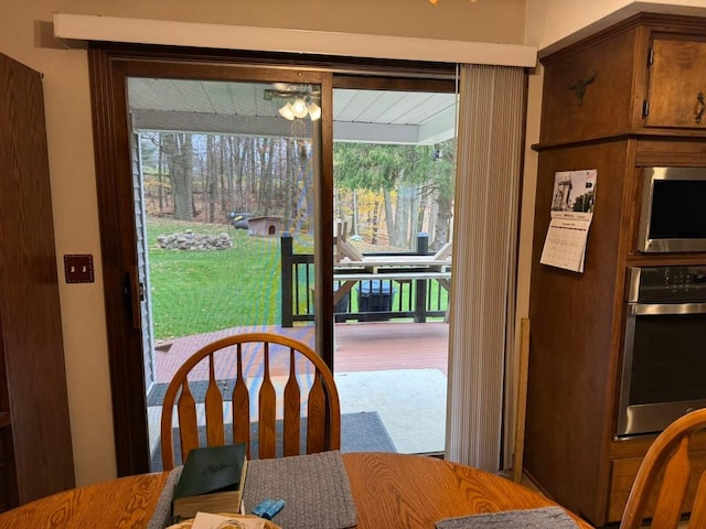 view of dining space