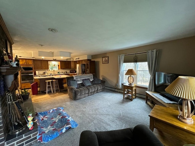 view of carpeted living room