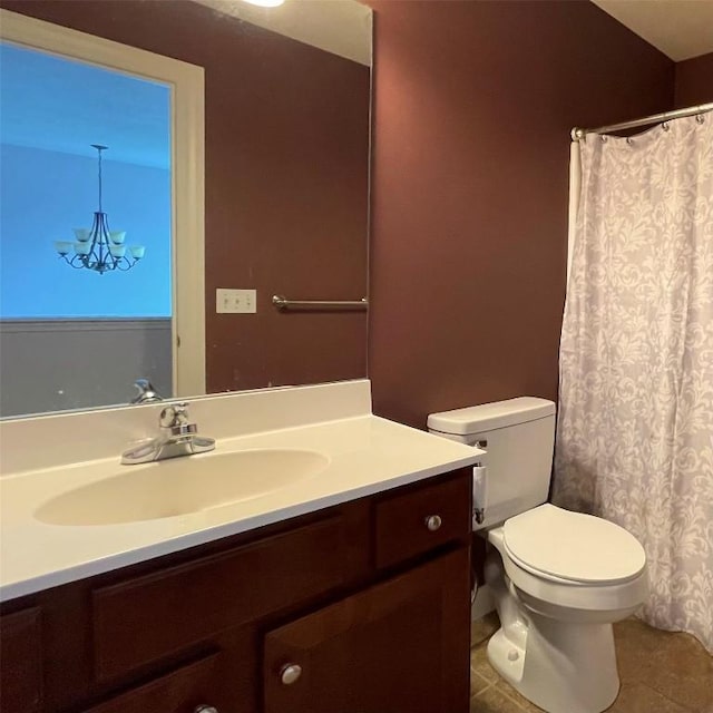 2906 N Birch Run, Erie, PA 16506 - bathroom with vanity, toilet, tile patterned floors, and a shower with curtain