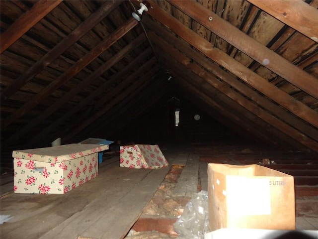 view of attic