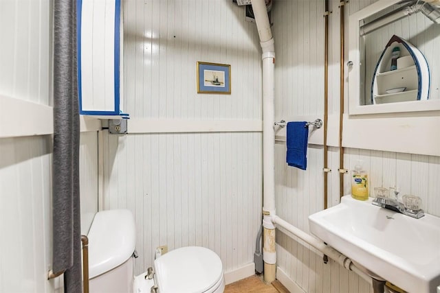 bathroom featuring toilet and sink