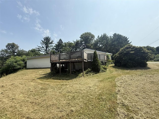 10537 Franklin Pike, Meadville, PA 16335 - back of house with a yard and a wooden deck