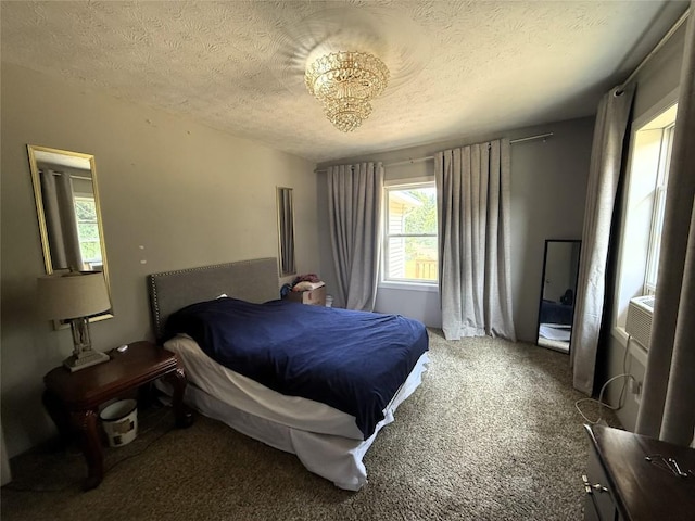 10537 Franklin Pike, Meadville, PA 16335 - bedroom with multiple windows, a textured ceiling, and carpet