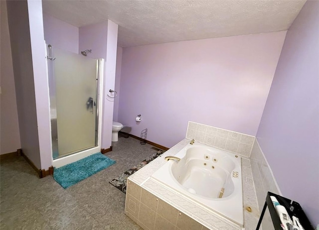 10537 Franklin Pike, Meadville, PA 16335 - full bath with a stall shower, a whirlpool tub, and a textured ceiling