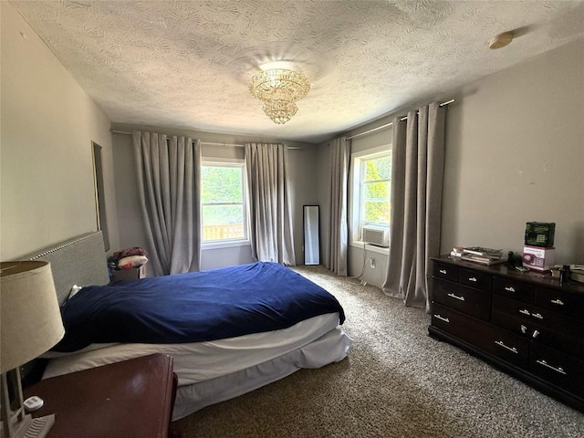 10537 Franklin Pike, Meadville, PA 16335 - bedroom with light carpet, a textured ceiling, and cooling unit