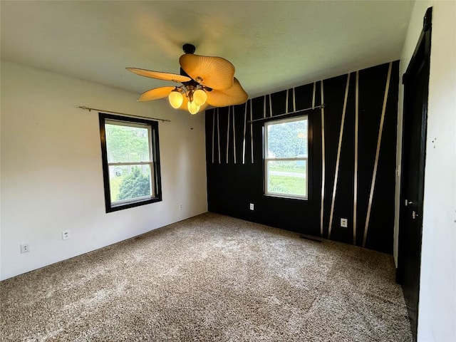 10537 Franklin Pike, Meadville, PA 16335 - unfurnished room featuring plenty of natural light, carpet flooring, and ceiling fan