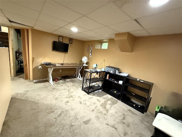 10537 Franklin Pike, Meadville, PA 16335 - carpeted home office with a paneled ceiling