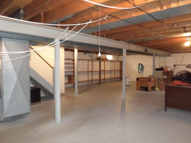 view of basement