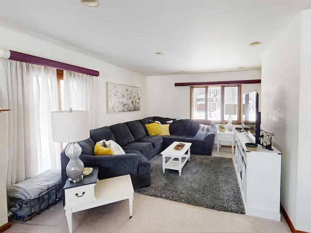 view of carpeted living room