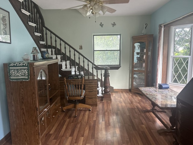 495 E Jamestown Rd, Greenville, PA 16125 - entryway featuring plenty of natural light, stairs, and wood finished floors