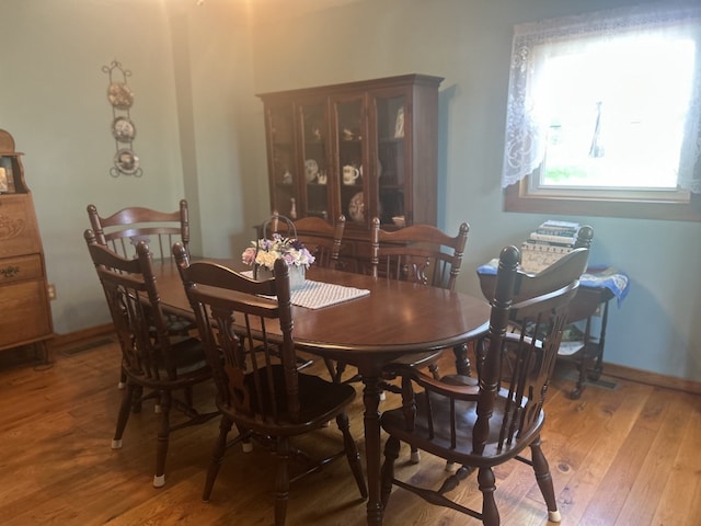 495 E Jamestown Rd, Greenville, PA 16125 - dining area with light wood-style flooring and baseboards