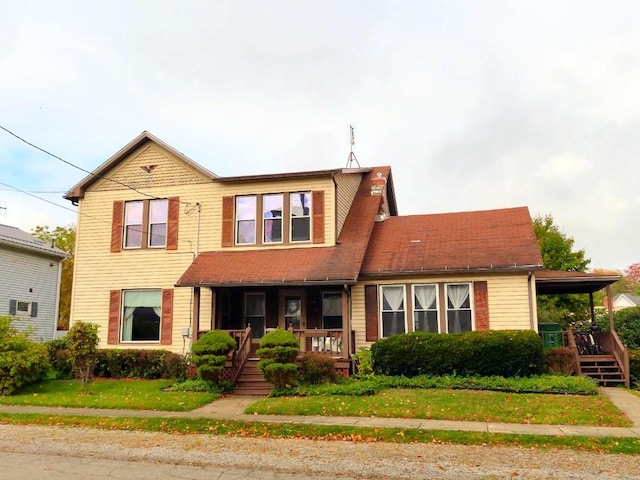 view of front of house with a porch