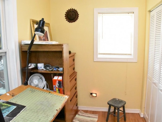 10987 Henry St, Conneaut Lake, PA 16316 - office space with baseboards and wood finished floors