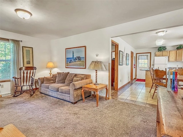 view of carpeted living room