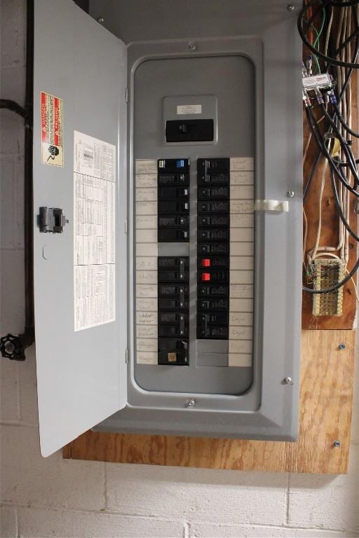 utility room featuring electric panel