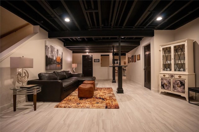 interior space featuring light hardwood / wood-style flooring