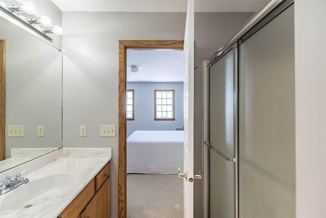 3706 Harbor Ridge Trl, Erie, PA 16510 - ensuite bathroom featuring vanity and a shower with door