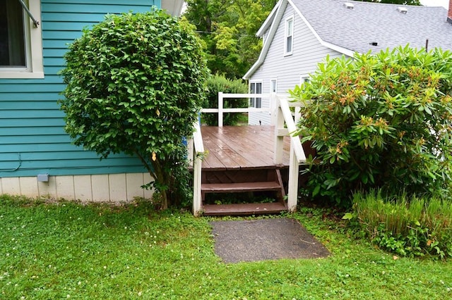 105 Hickory St, Edinboro, PA 16412 - deck with a lawn