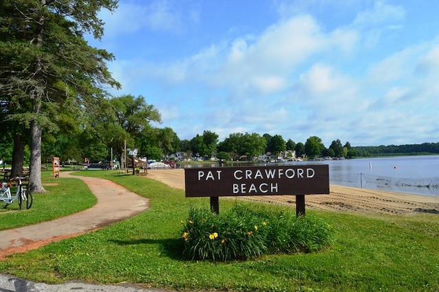 105 Hickory St, Edinboro, PA 16412 - view of home's community featuring a lawn and a water view
