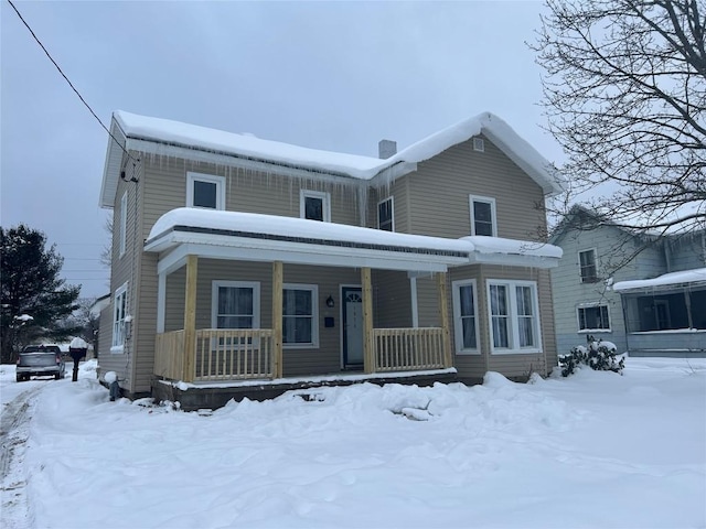 front facade featuring a porch