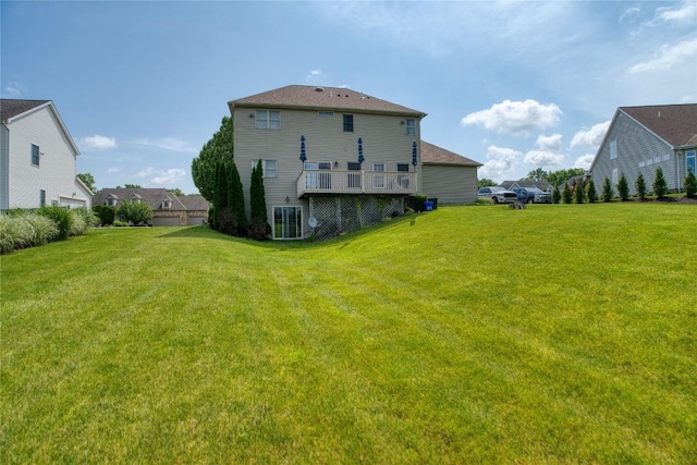 6020 Pebble Creek Dr, Fairview, PA 16415 - back of house featuring a yard and a wooden deck
