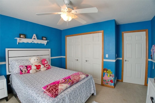 6020 Pebble Creek Dr, Fairview, PA 16415 - carpeted bedroom featuring a closet and ceiling fan